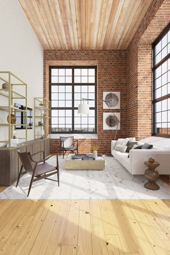 Exposed brick wall